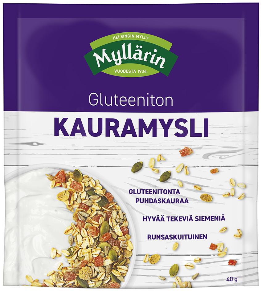 Helsingin Mylly Oy Myllärin Gluteeniton Kauramysli annospussi 40 g