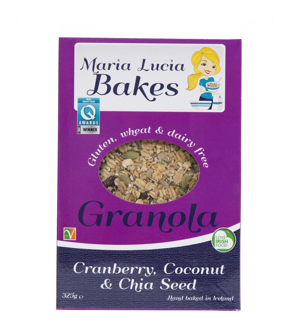 Maria Lucia Bakes Karpalo, kookos &amp; chiansiemen granola 325g gton
