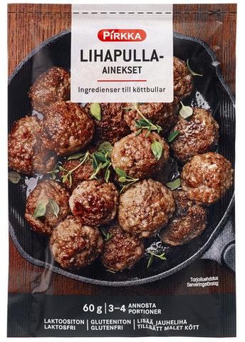 Pirkka lihapulla-ainekset 60g