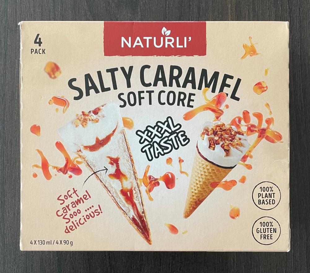 Naturli Salty Caramel Soft Core vegaaninen jtel 4x90g