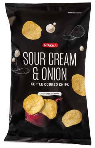 Pirkka kettle cooked chips sourcream onion 150g