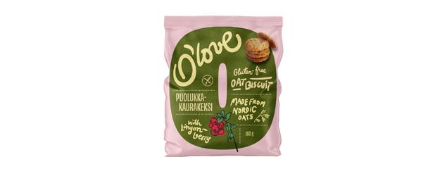 Porokylän Leipomo Oy O'love Kaurapuolukkakeksi 160 g, gluteeniton