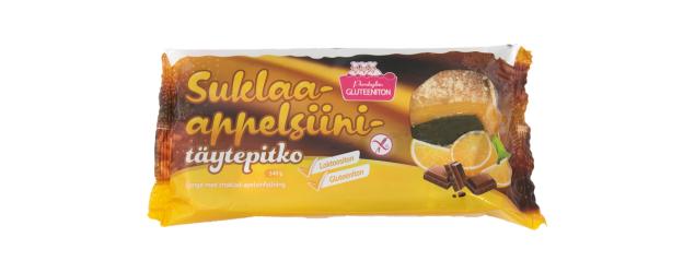 Porokylän Leipomo Oy Suklaa-appelsiinitäytepitko 340 g, gluteeniton