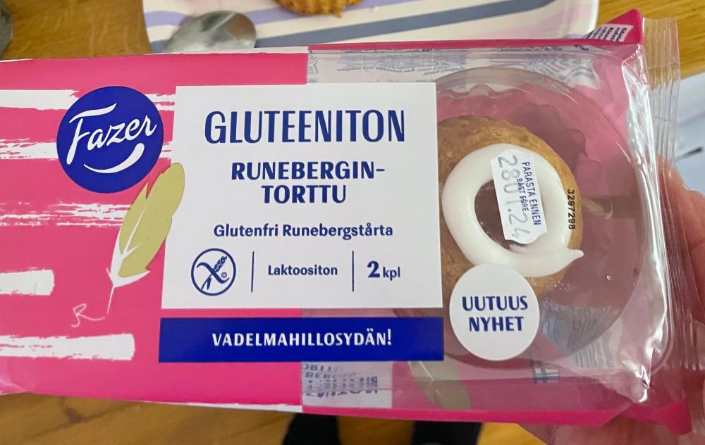 Fazer Gluteeniton Runebergintorttu 2kpl / 155g