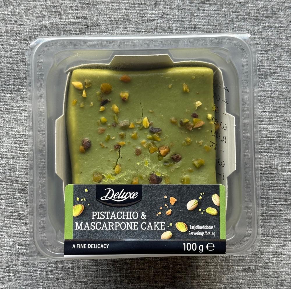 Lidl Deluxe Gluteeniton pistaasi mascarpone kakku 100g