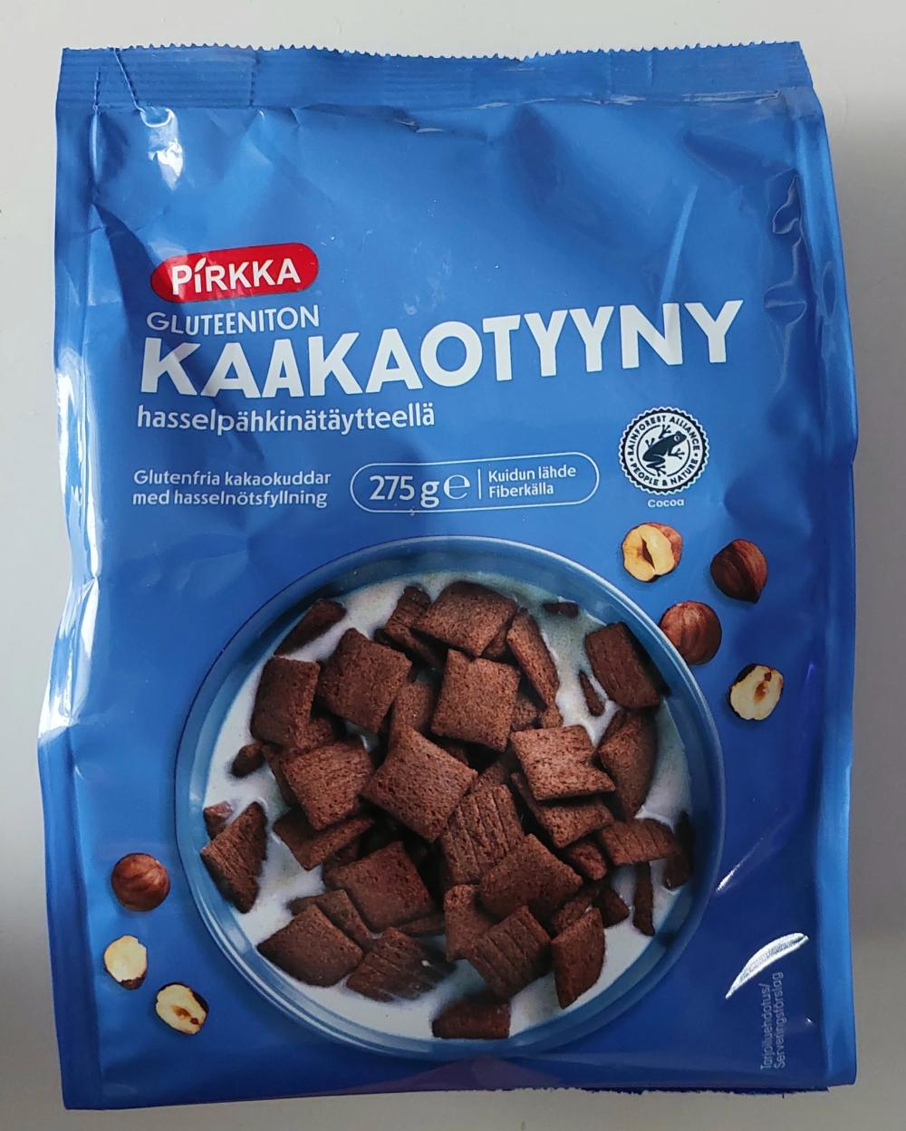 Pirkka Gluteeniton kaakaotyyny hasselpähkinätäytteellä 275g