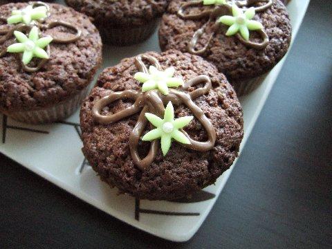 Gluteenittomat kolmen suklaan muffinit