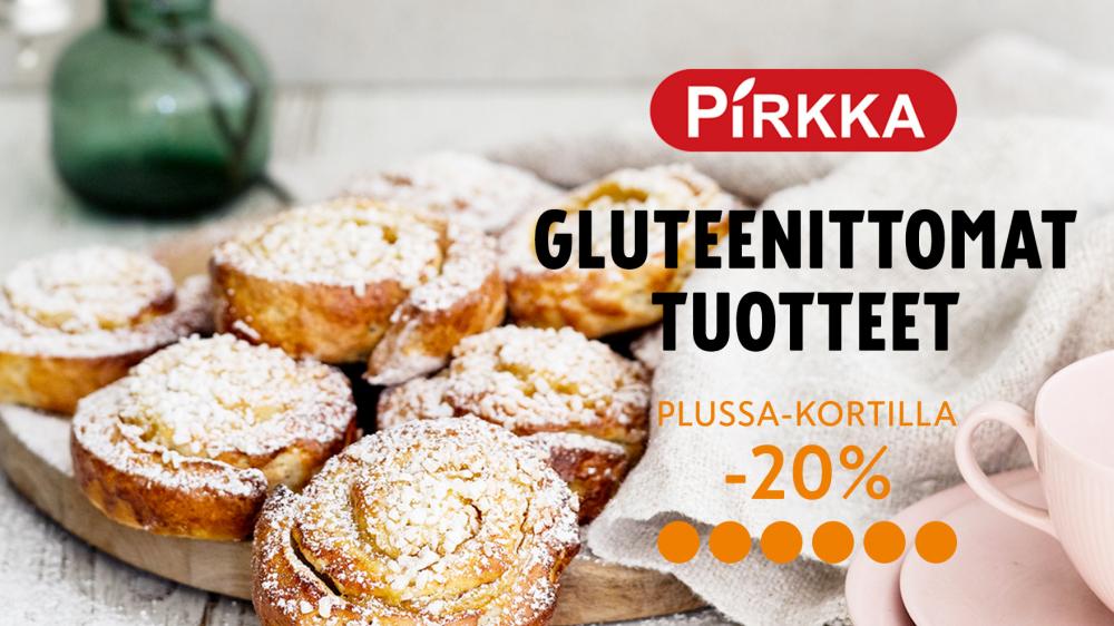 Gluteenittomat Pirkka-tuotteet -20% Citymarketeissa