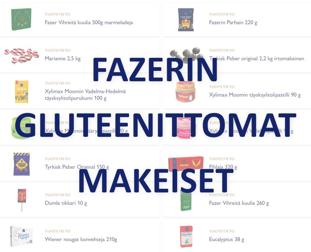 Fazerin gluteenittomat makeiset